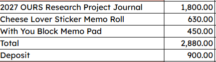 2027 Ours Research Journal PO in FB group 