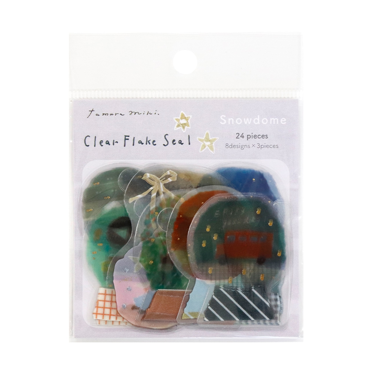 Kamiiso x Miki Tamura -  Snowdome - Clear Flake Stickers