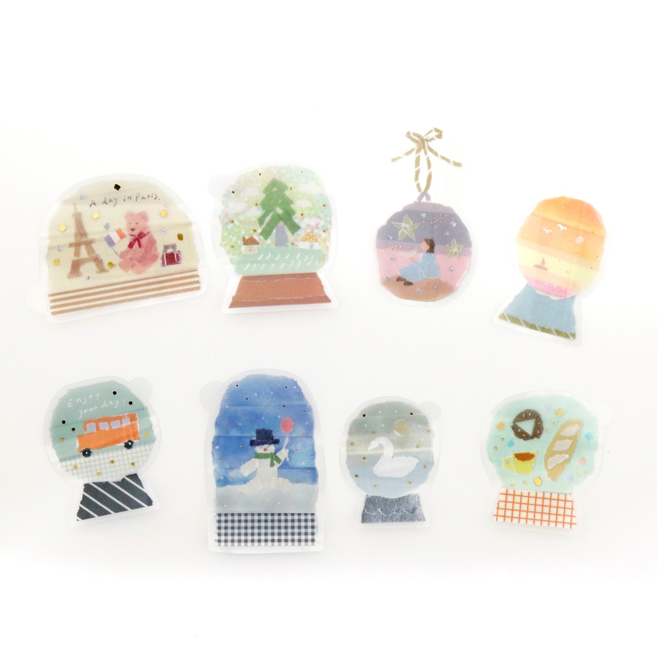 Kamiiso x Miki Tamura -  Snowdome - Clear Flake Stickers