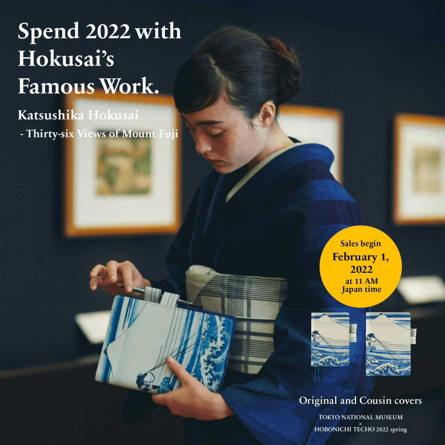 Hobonichi - Cover - Katsushika Hokusai - Thirty-six Views of Mount Fuji - A5