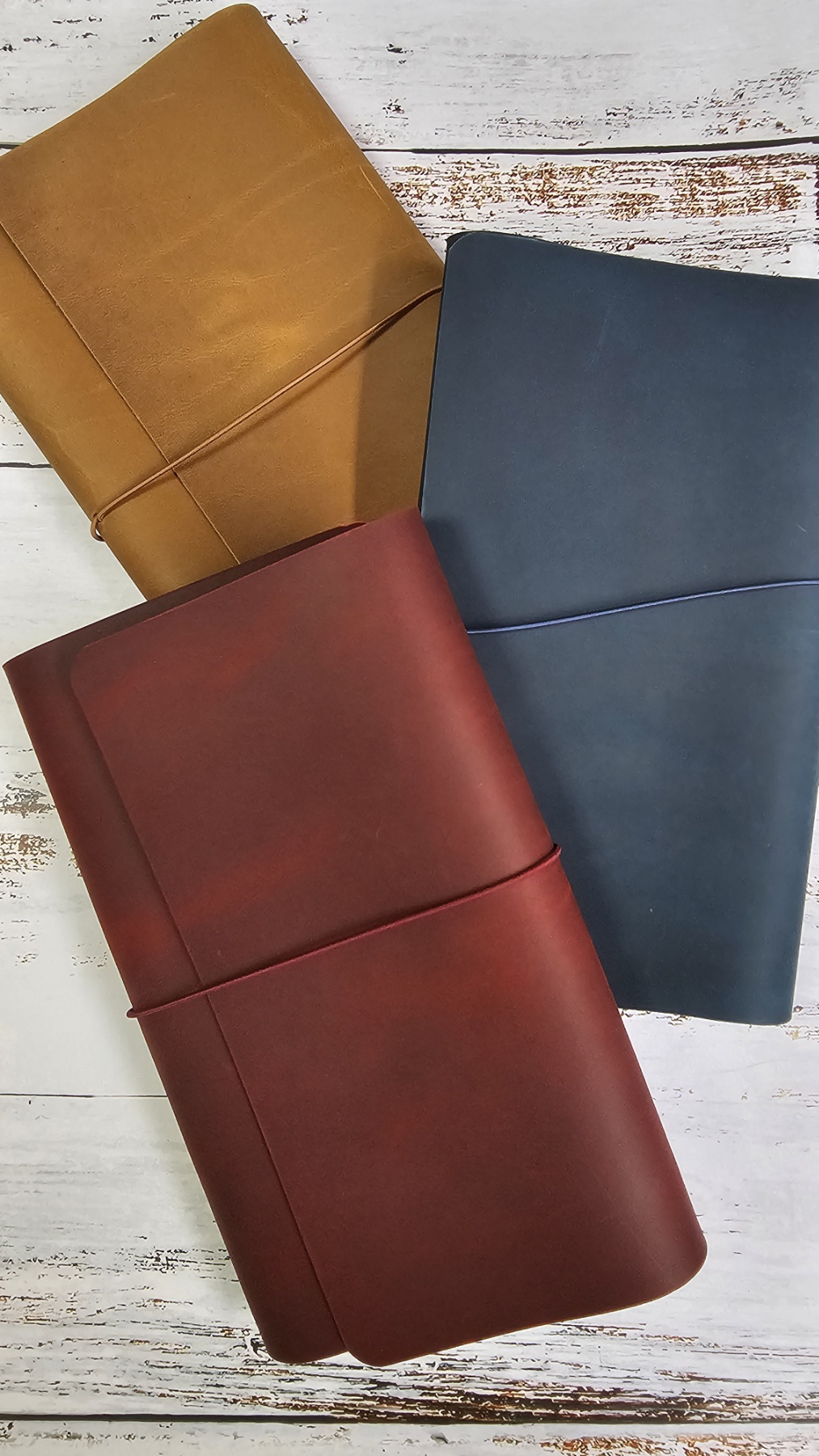 Premium Tri-Fold Leather Journal by Aina 