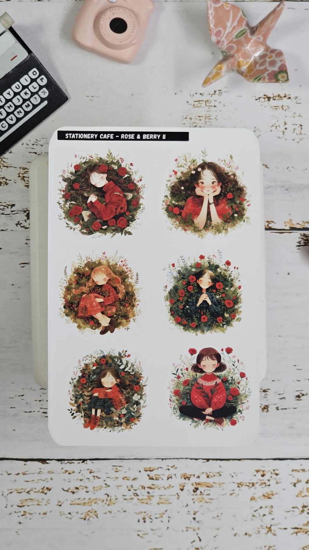 Stationery cafe - Sticker - Rose and Berry series