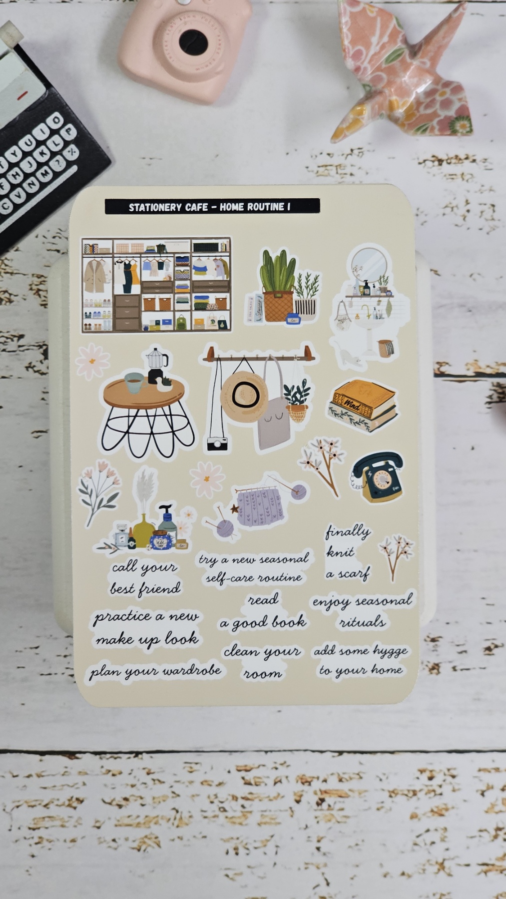 Stationery cafe - Sticker - Home Routine series