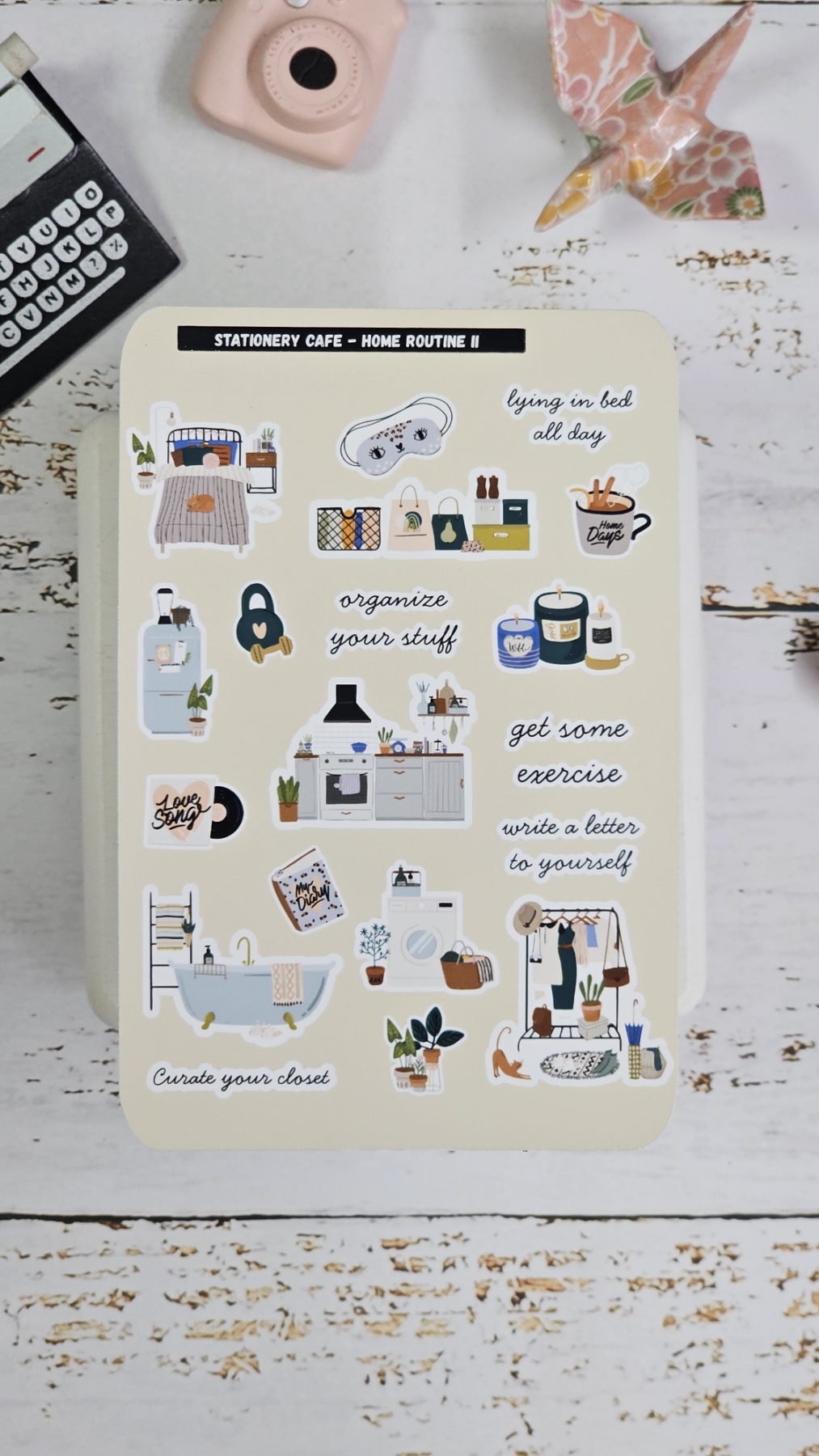 Stationery cafe - Sticker - Home Routine series