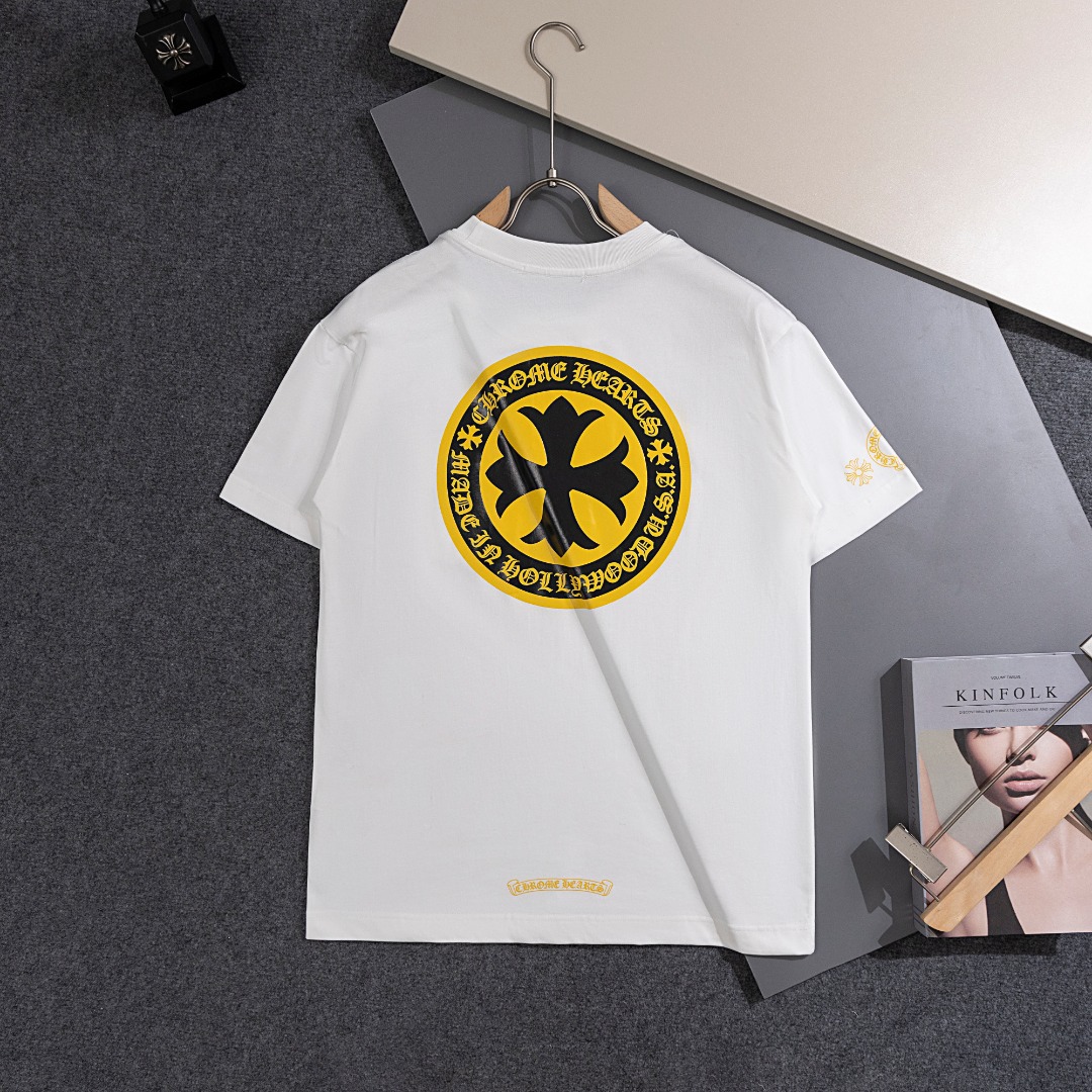 Chrome Hearts/クロムハーツ 2026SS夏新作 半袖Tシャツ 男女兼用 黑/白 CHT-26S23