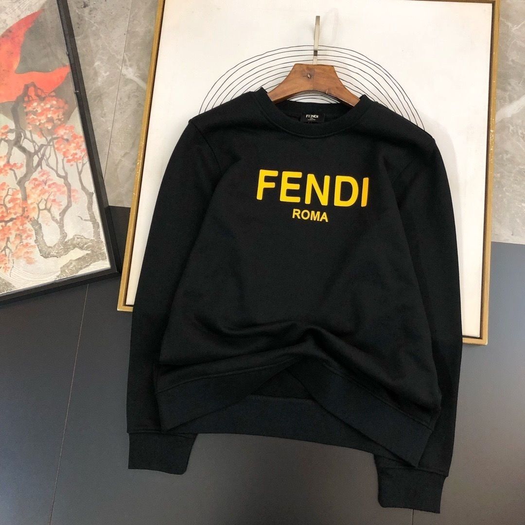 FENDI  パーカー フェンディ プレントおしゃれ カジュアル 丸首 通勤 通学 男女兼用