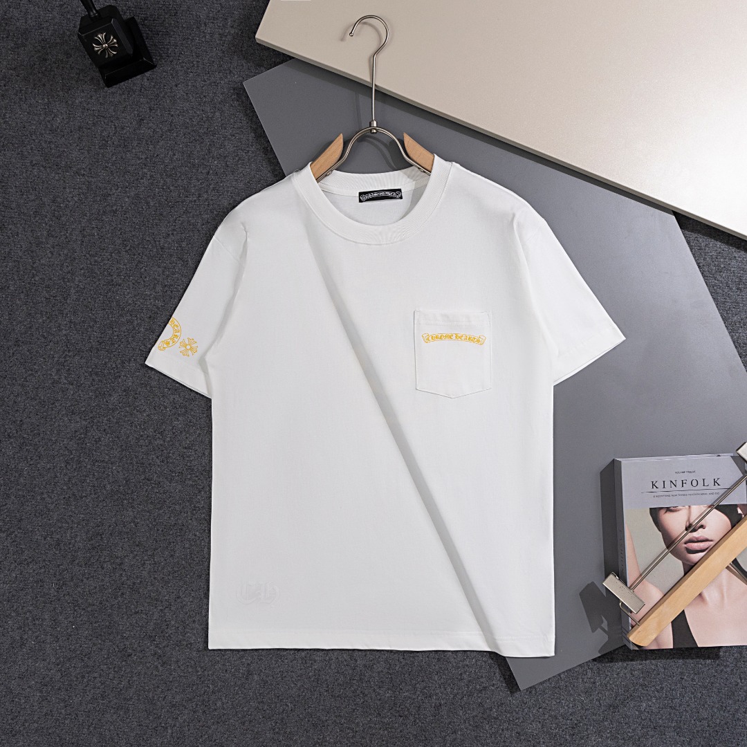Chrome Hearts/クロムハーツ 2026SS夏新作 半袖Tシャツ 男女兼用 黑/白 CHT-26S23