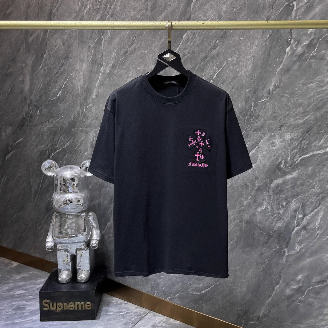 Chrome Hearts/クロムハーツ 2026SS夏新作 半袖Tシャツ 男女兼用 黑/白 CHT-26S24