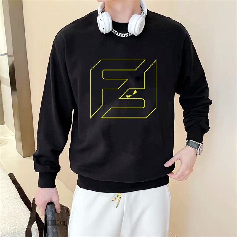 FENDI  パーカー フェンディ プレントおしゃれ カジュアル 丸首 通勤 通学 メンズ