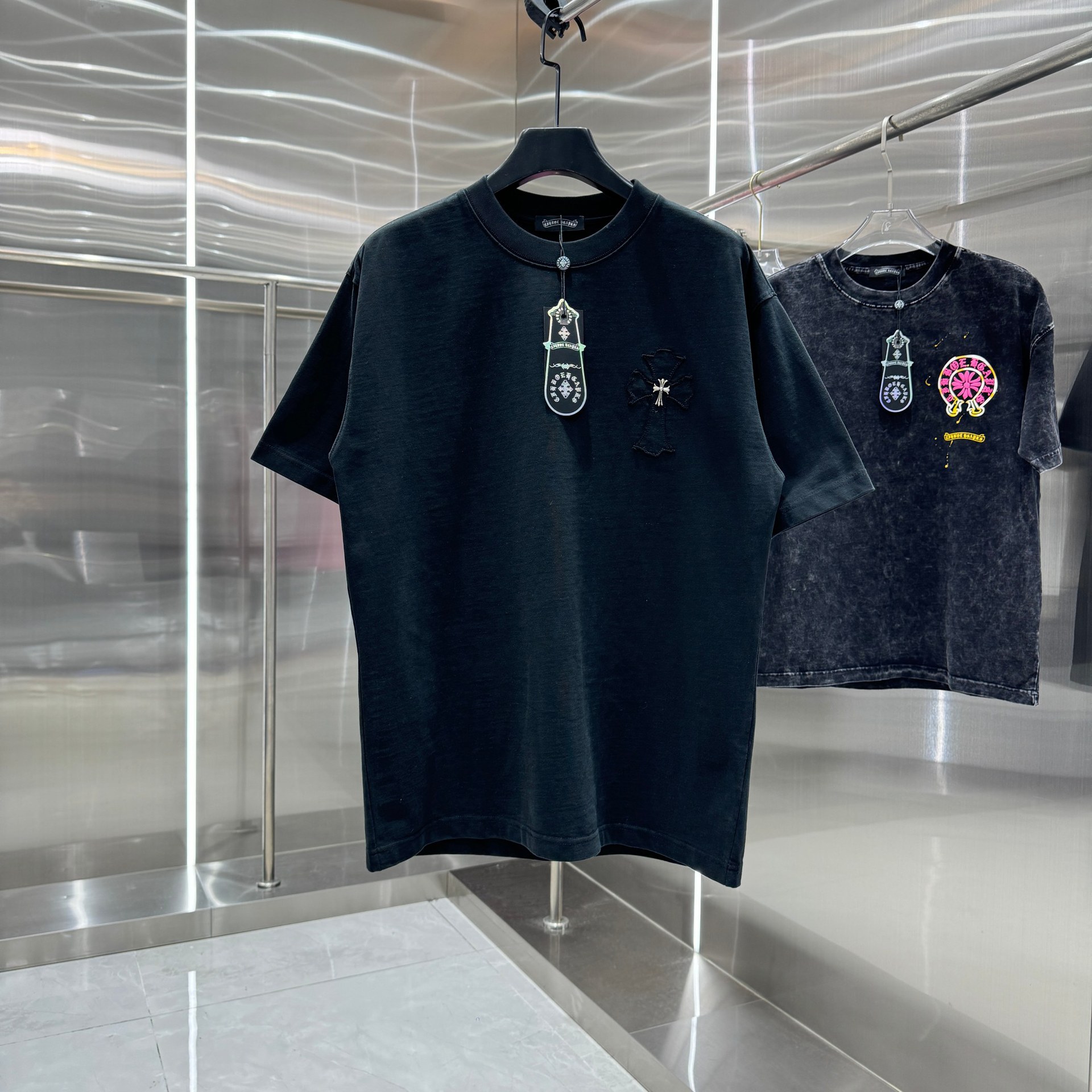 【今季注目】Chrome Hearts/クロムハーツ 2026SS夏新作 半袖Tシャツ 男女兼用 黑/白 CHT-26S20