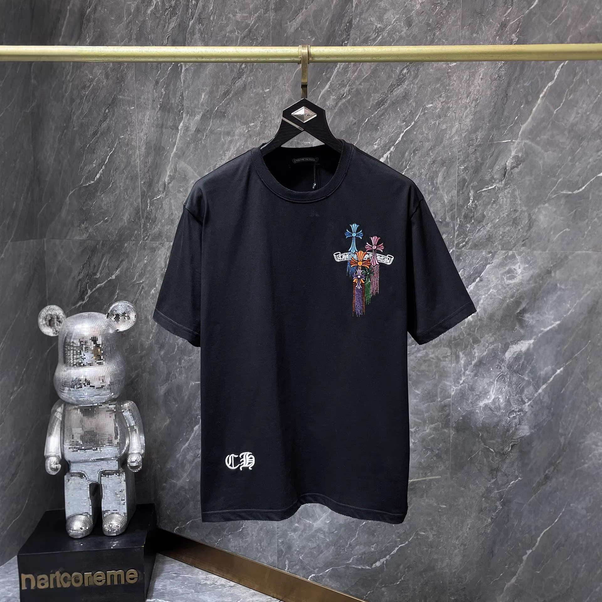 Chrome Hearts/クロムハーツ 2026SS夏新作 半袖Tシャツ 男女兼用 黑/白 CHT-26S22