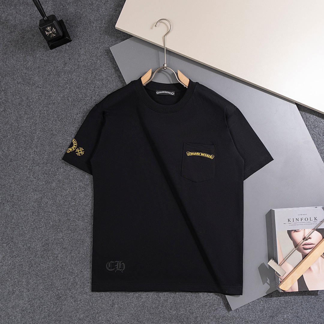 Chrome Hearts/クロムハーツ 2026SS夏新作 半袖Tシャツ 男女兼用 黑/白 CHT-26S23
