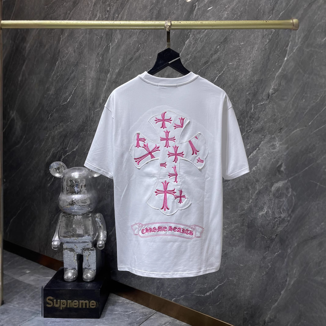 Chrome Hearts/クロムハーツ 2026SS夏新作 半袖Tシャツ 男女兼用 黑/白 CHT-26S24