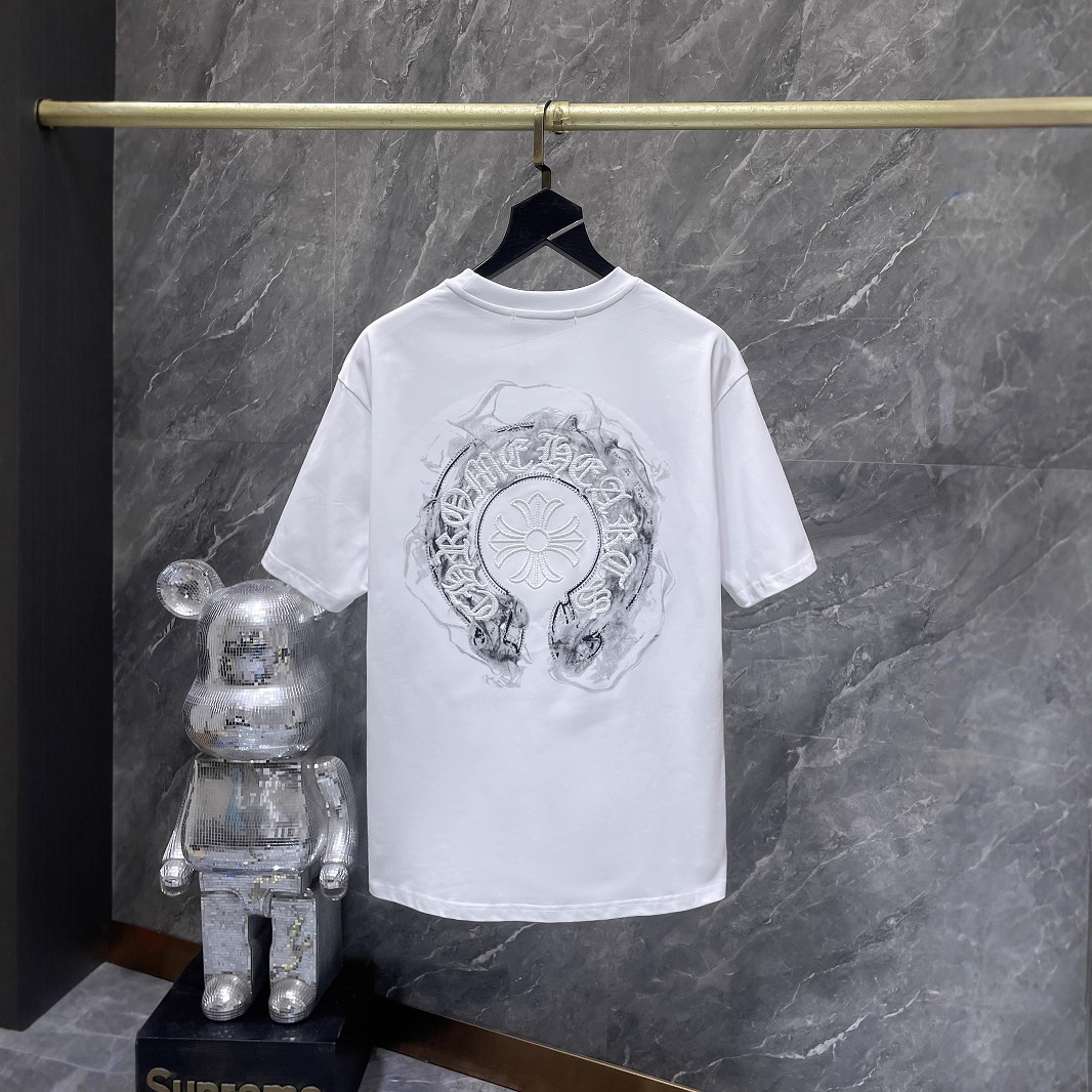 【今季注目】Chrome Hearts/クロムハーツ 2026SS夏新作 半袖Tシャツ 男女兼用 黑/白 CHT-26S15
