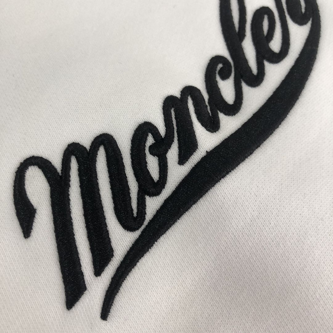 MONCLER モンクレール パーカー トレーナー 長袖 ブランド 丸襟 カジュアル 綿  メンズ ホワイト　ブラック