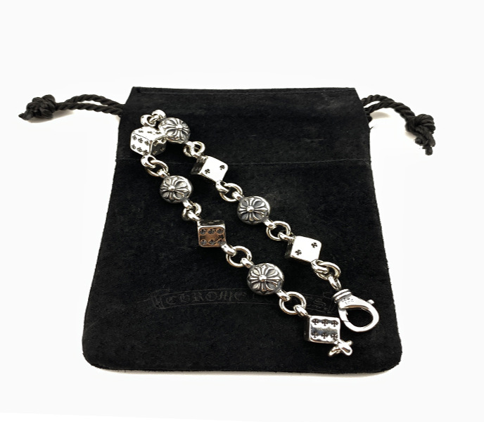 ファッションクロムハーツ新作925シルバーパーソナライズダイスレトロカップルブレスレット