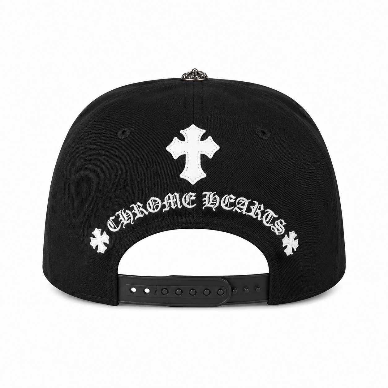 CHROME HEARTS クロムハーツ クロスパッチベースボールキャップ　白×黒