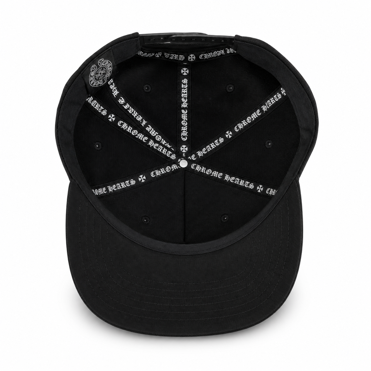 CHROME HEARTS クロムハーツ クロスパッチベースボールキャップ　白×黒