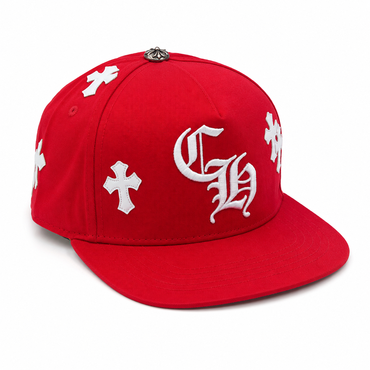 クロムハーツ Chrome Hearts クロスパッチベースボールキャップ レッド