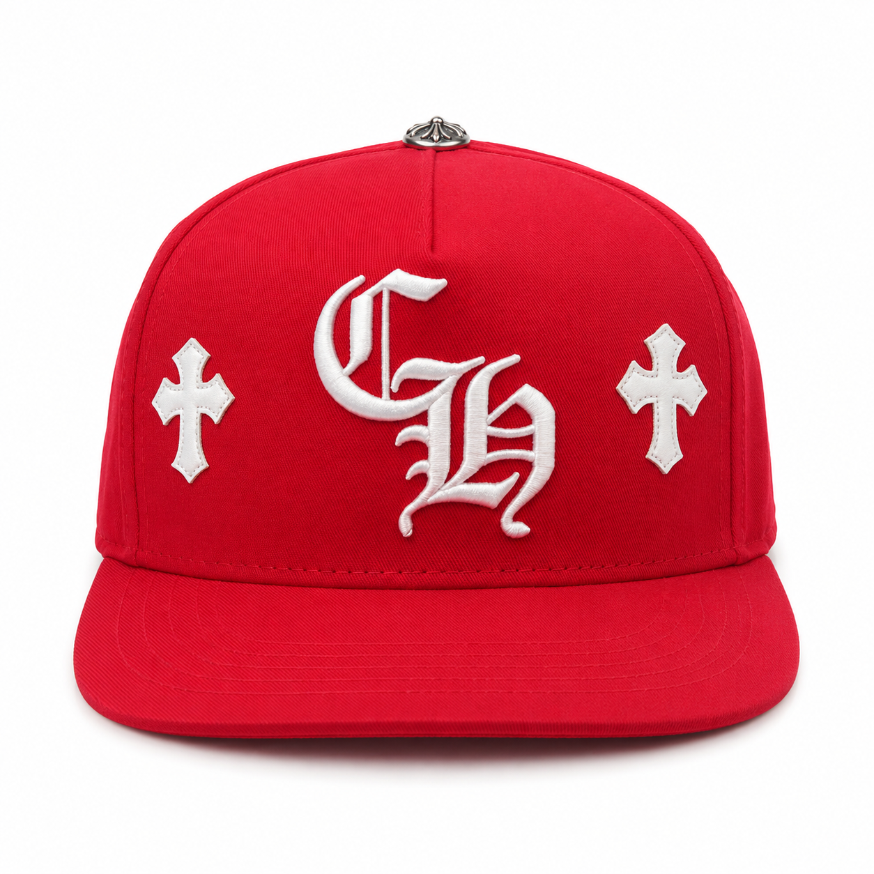 クロムハーツ Chrome Hearts クロスパッチベースボールキャップ レッド