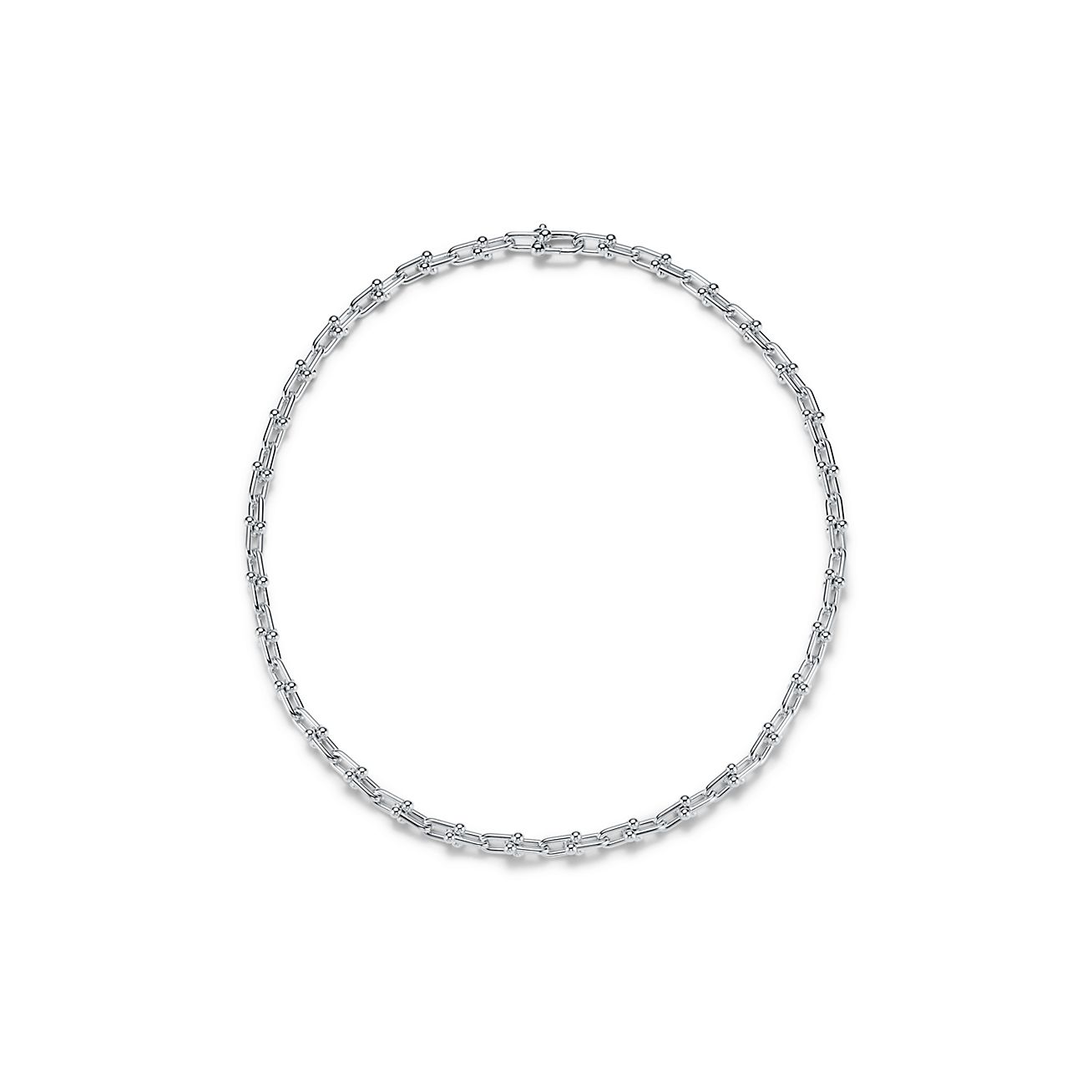 ティファニ/Tiffany ー ハードウェア リンク ネックレス スターリングシルバー（スモール） 男女兼用