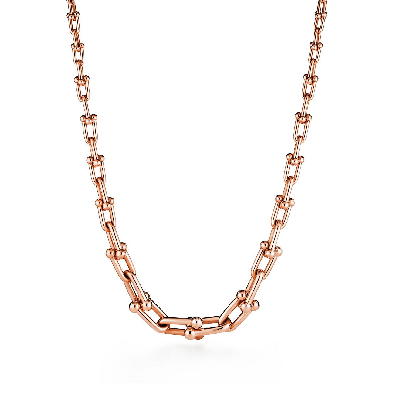 ティファニー/Tiffany ハードウェア グラジュエイテッド リンク ネックレス ローズゴールド