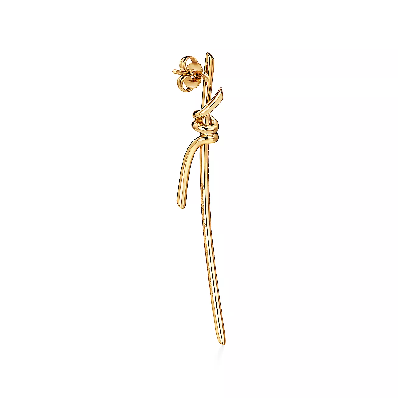 ティファニー/Tiffany ノット ドロップ ピアス ダイヤモンド イエローゴールド