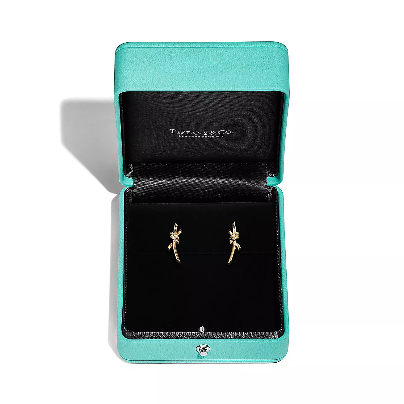 ティファニー/Tiffany ノット ピアス ダイヤモンド イエローゴールド