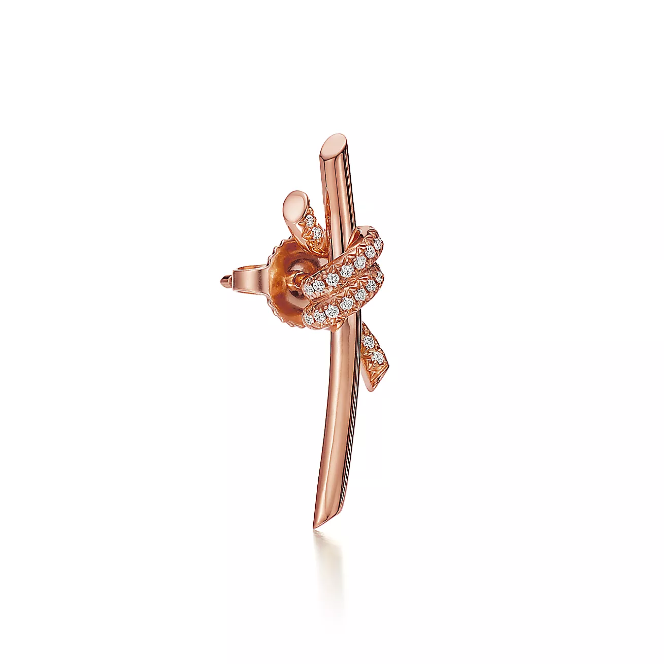 ティファニー/Tiffany ノット ピアス ダイヤモンド ローズゴールド