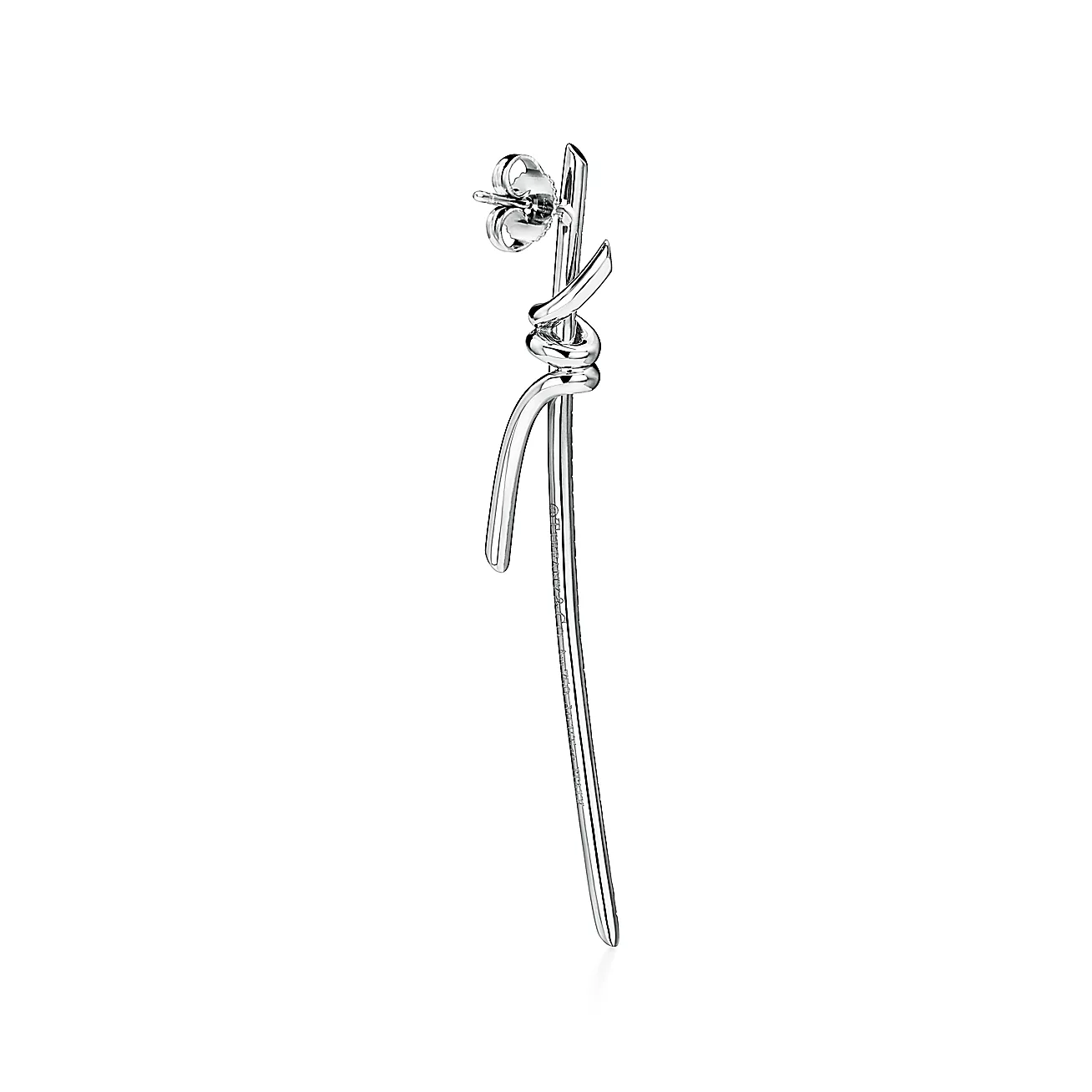 ティファニー/Tiffany ノット ドロップ ピアス ダイヤモンド ホワイトゴールド