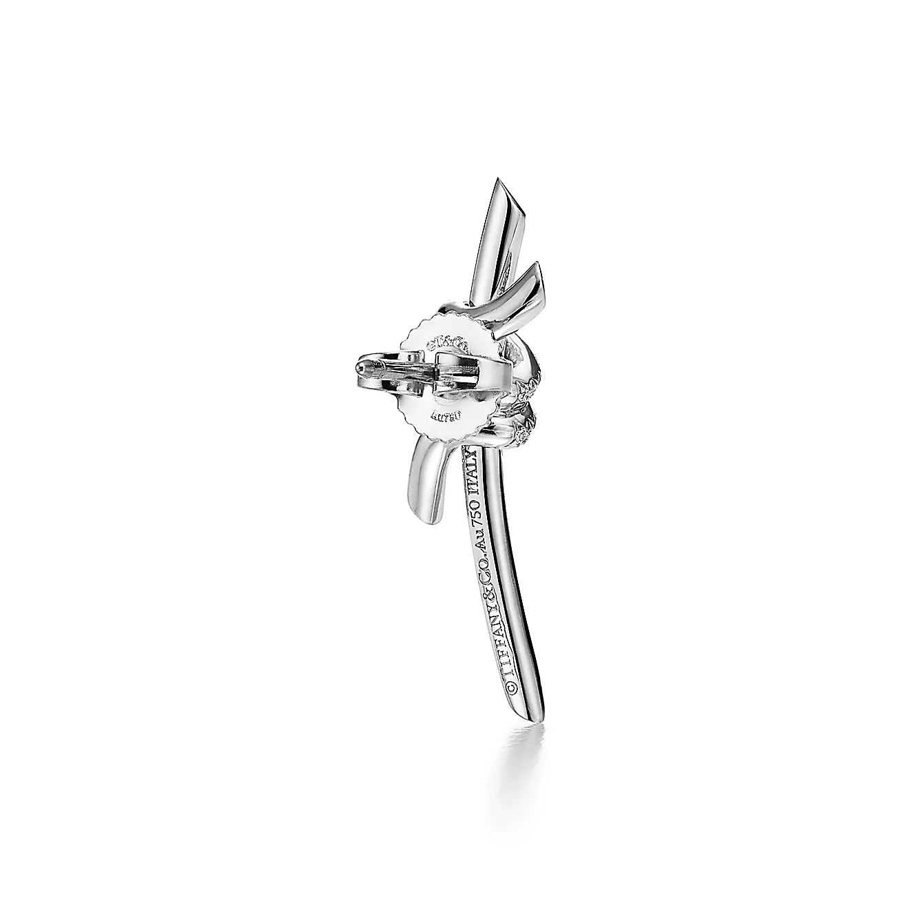 ティファニー/Tiffany ノット ピアス ダイヤモンド ホワイトゴールド