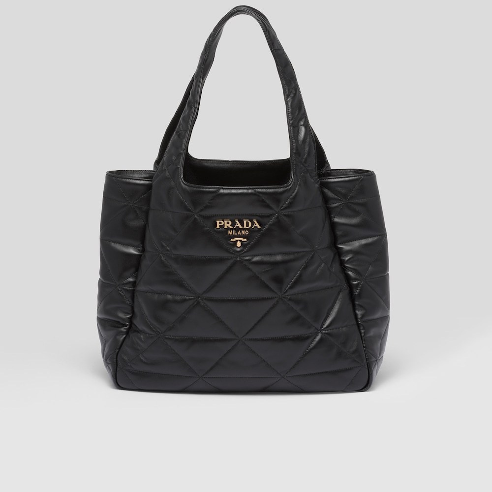 【高品質】★PRADA直営店★トップステッチ ラージ レザー トートバッグ