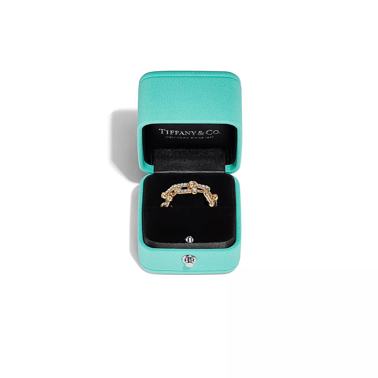 ティファニー/Tiffany ハードウェア リンク リング ダイヤモンド イエローゴールド（スモール） - 男女兼用