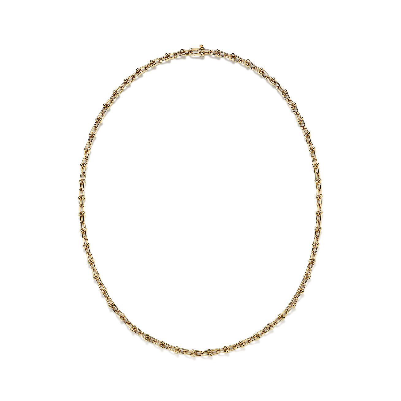 ティファニ/Tiffany ー ハードウェア マイクロ リンク ネックレス イエローゴールド