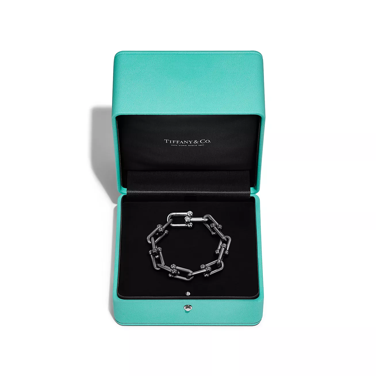 ティファニー/Tiffany ハードウェア リンク ブレスレット チタン ホワイトゴールド（ラージ） 男女兼用