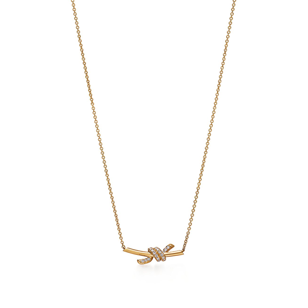 ティファニー/Tiffany ノット ペンダント ダイヤモンド イエローゴールド（スモール）