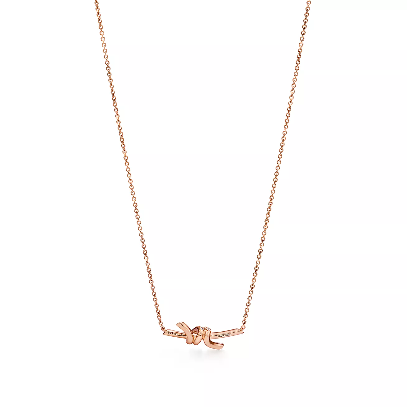 ティファニー/Tiffany ノット ペンダント ダイヤモンド ローズゴールド（スモール）