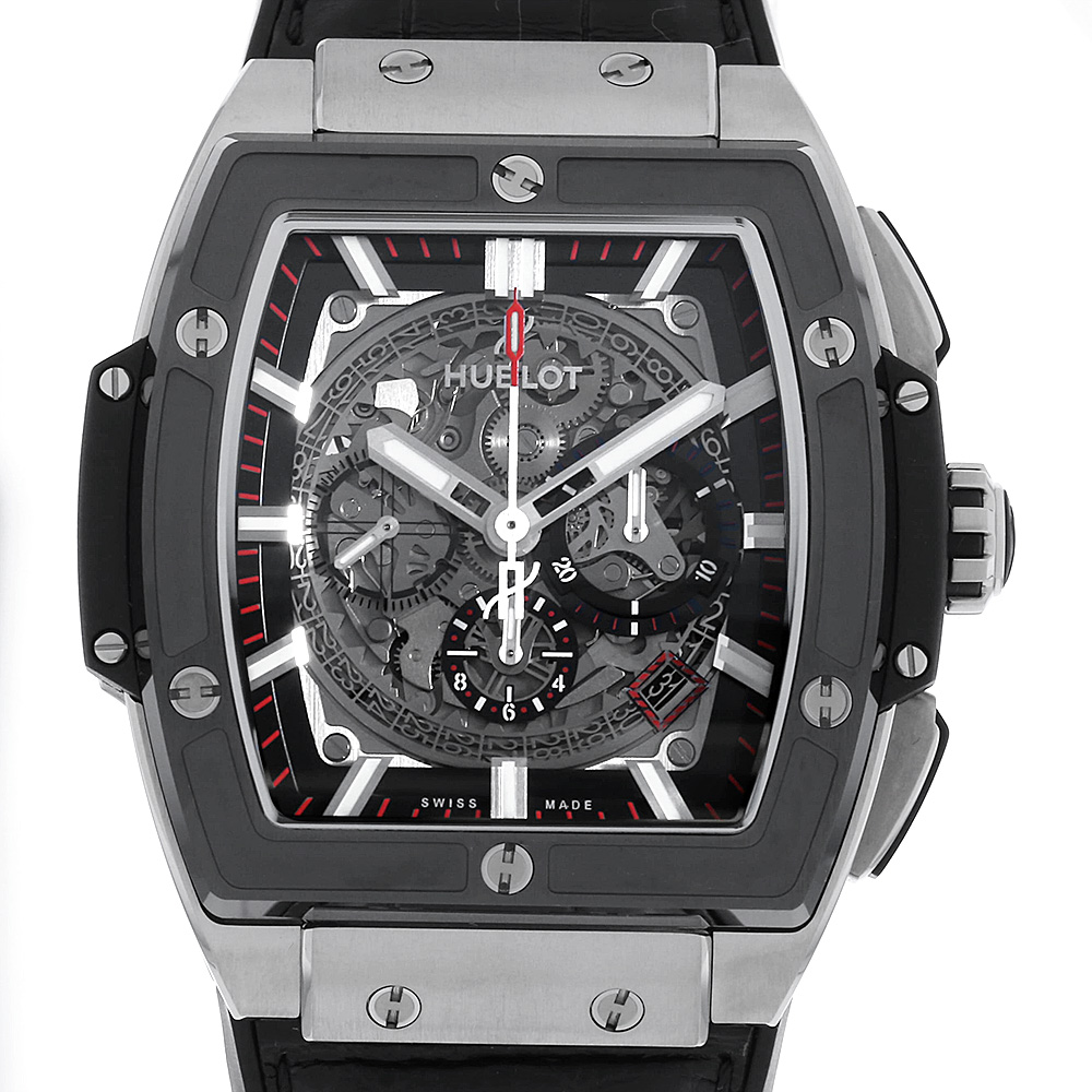 HUBLOT スピリット オブ ビッグバン チタニウム セラミック 601.NM.0173.LR スケルトン/Skeleton 中古 メンズ
