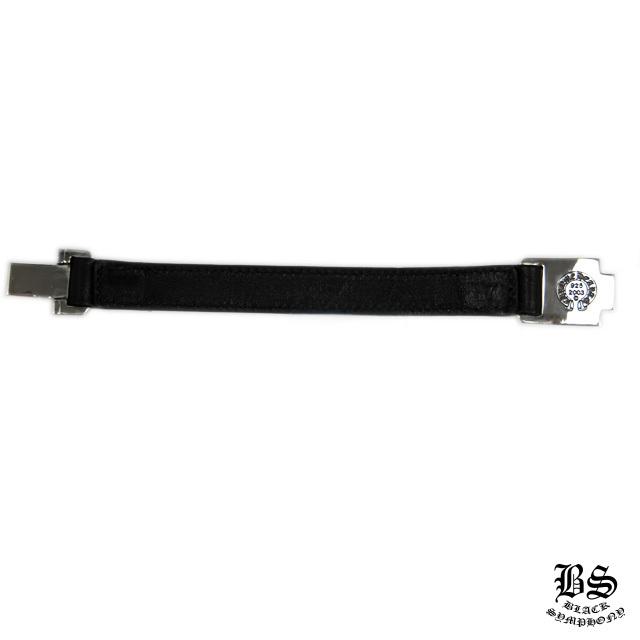 クロムハーツ ハーネス ブレスレット CHプラス ブラック レザー