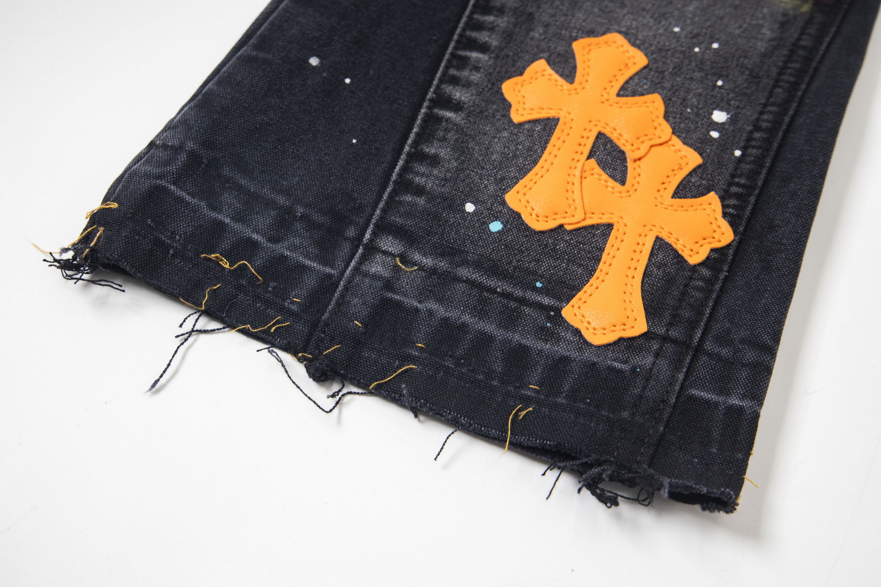 【Chrome Hearts】クロムハーツ ギャラリーデパート クロスパッチ フレアデニムジーンズ 8176