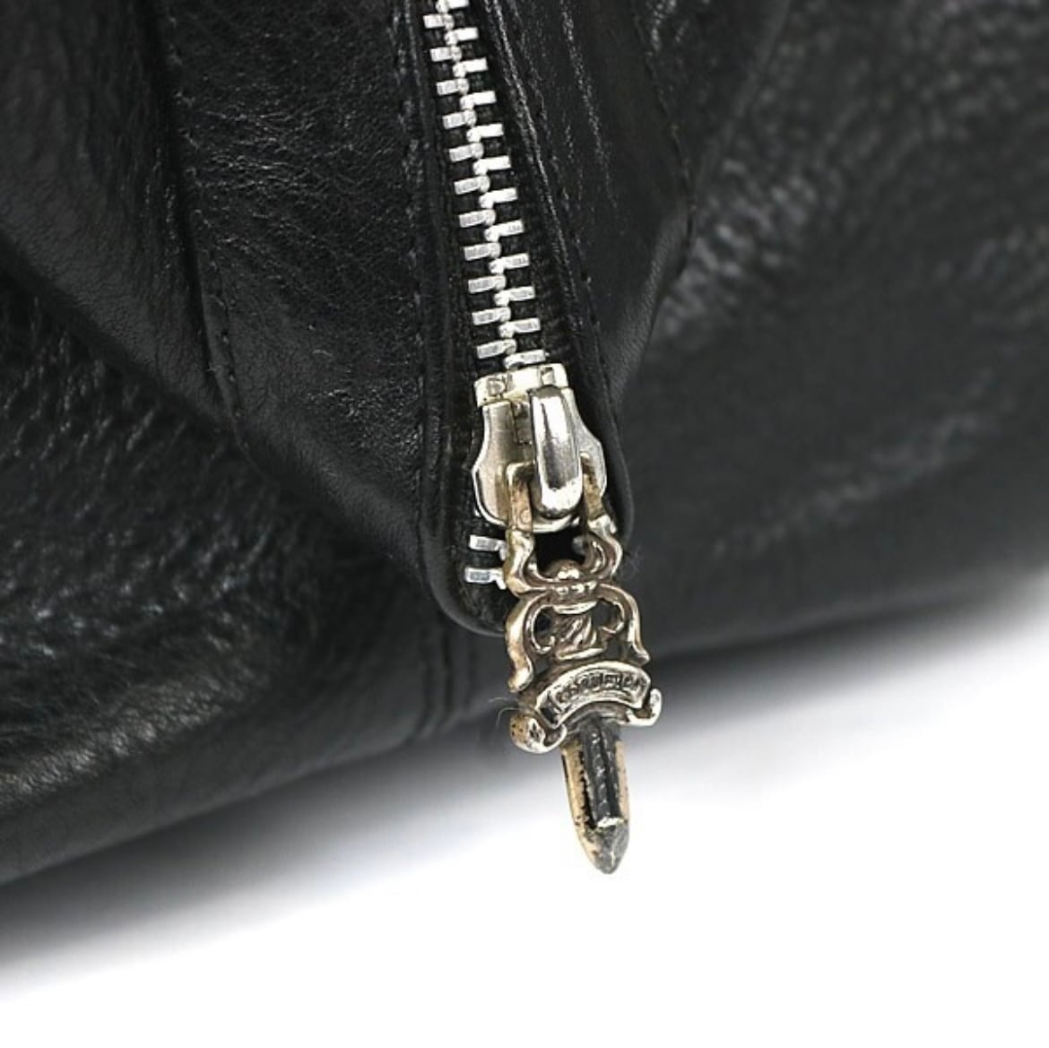 CHROME HEARTS クロムハーツ モニカ ハンドバッグ BSフレア レザー メンズ シルバー