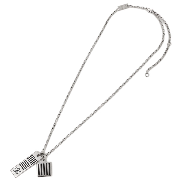 【国内発送/直営店】ネックレス ルイヴィトン アクセサリー LV M62490 コリエ ダミエカラーズ メンズ ペンダント シルバー