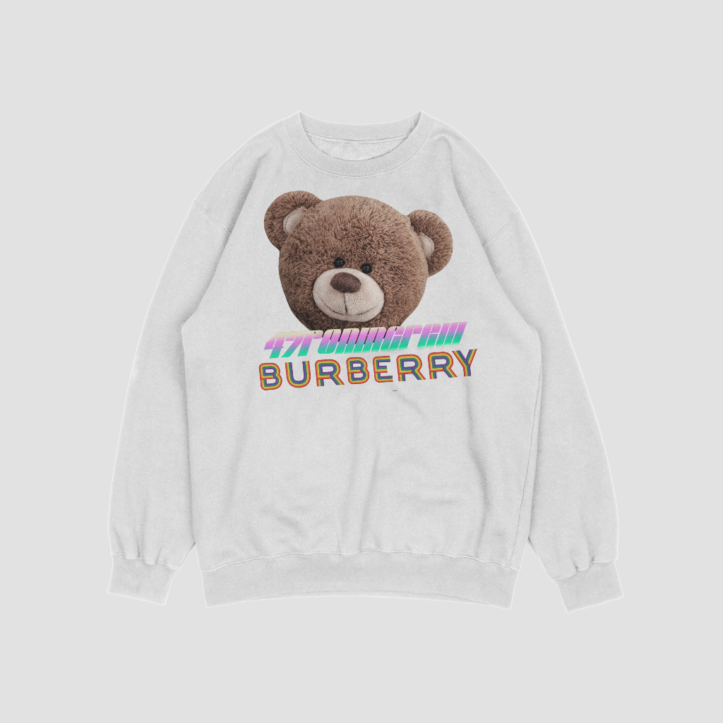 Burberryスウェット クル パーカー プリント  綿　男女兼用