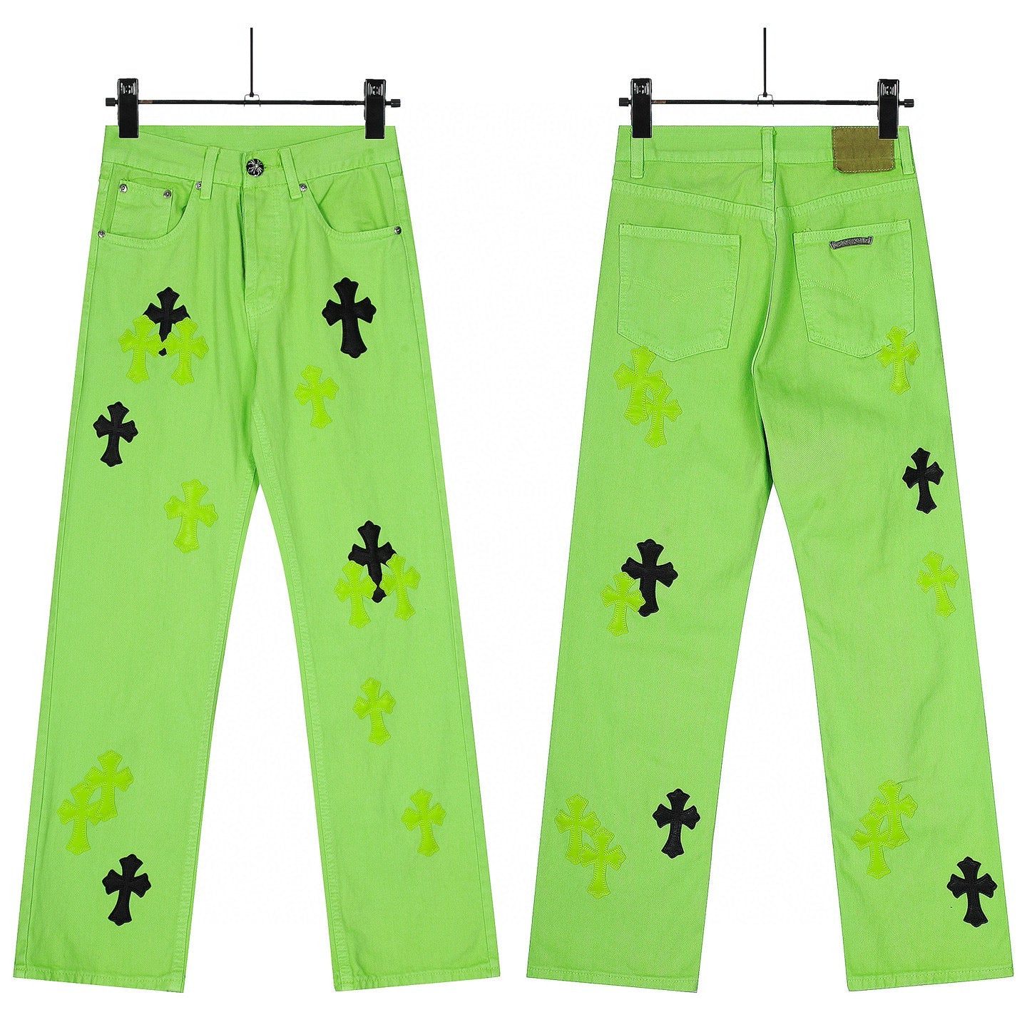 【Chrome Hearts】クロムハーツ 限定版 グリーンカウジーンズ