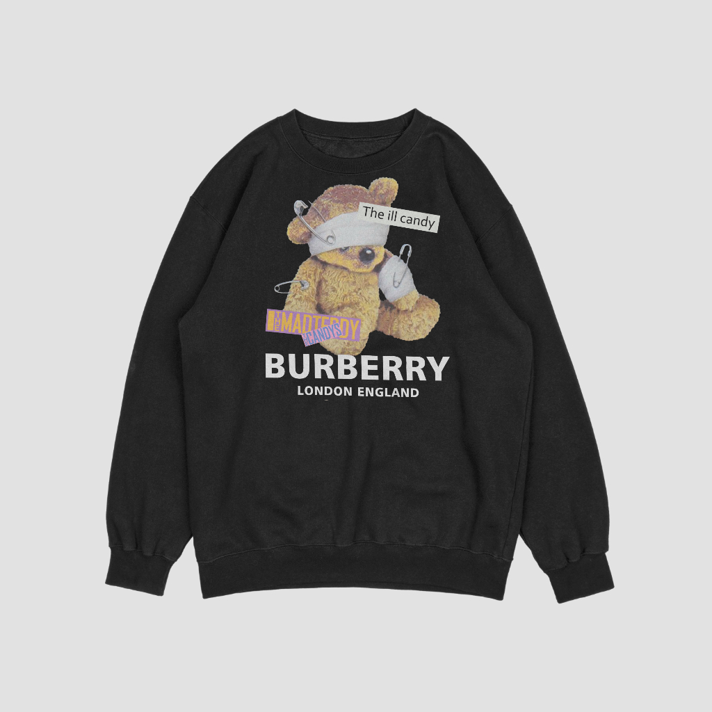 Burberry小熊アルファベットのキャラクタープリントのスウェット クル