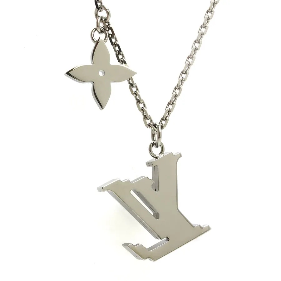 【国内発送/直営店】ネックレス ペンダント LVイニシャル クリスタル フラワー ターコイズ M80208 箱付