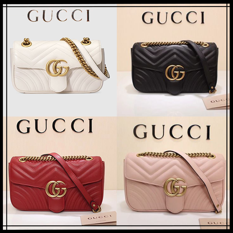 ★GUCCI★グッチ  GGマーモント ミニ レザーバッグ 四色