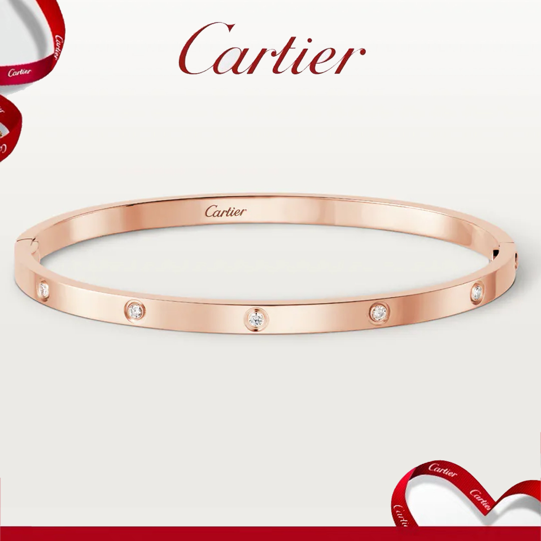 【高品質】【国内発送/直営店】カルティエ（Cartier）LOVE ブレスレット、スモールモデル、ダイヤモンド10石