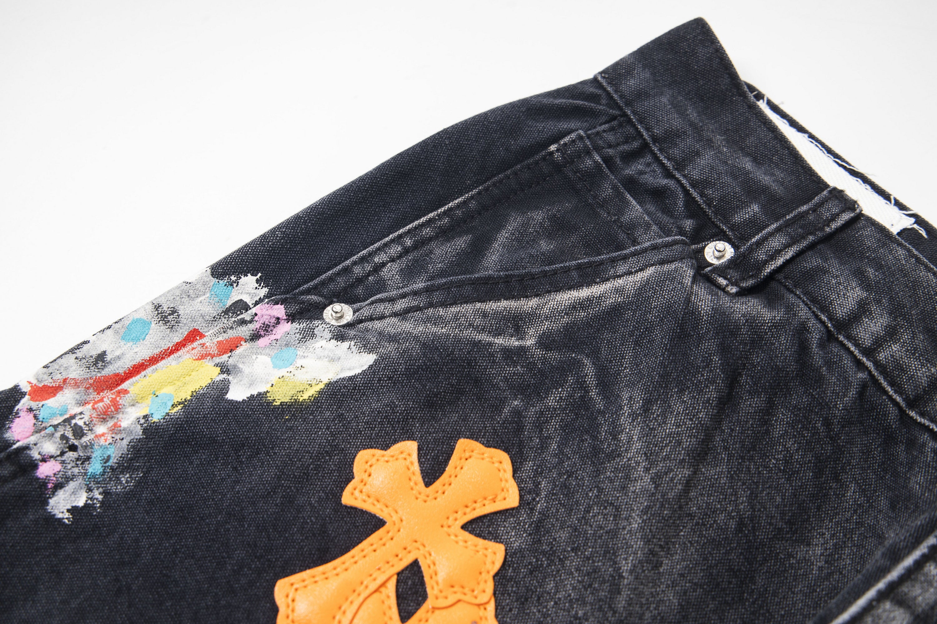 【Chrome Hearts】クロムハーツ ギャラリーデパート クロスパッチ フレアデニムジーンズ 8176