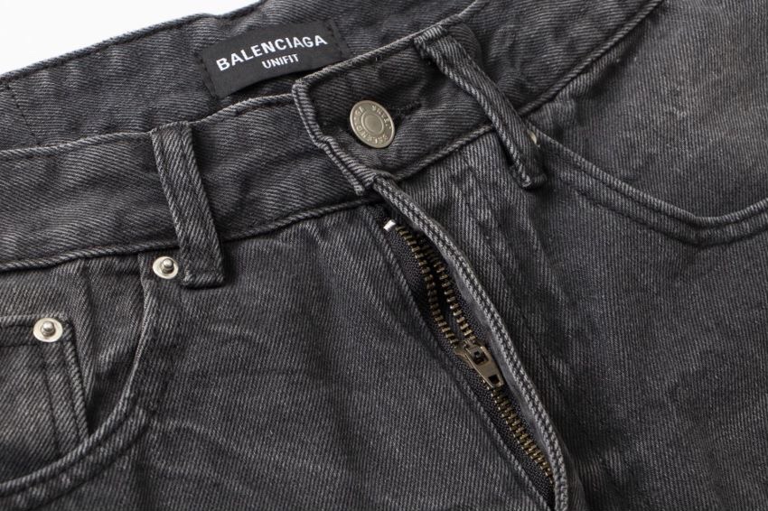Balenciaga 水洗いフィットストレートカジュアルジーンズ水洗いブラック28.30.32.34.36